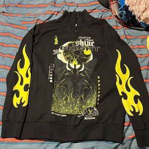 NWOT KILLSTAR XXL BLACK SHINE BRIGHT TRACK JACKET ARMS/TRIBEL